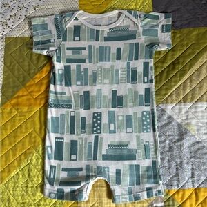 Charming Book Patterned Baby Romper